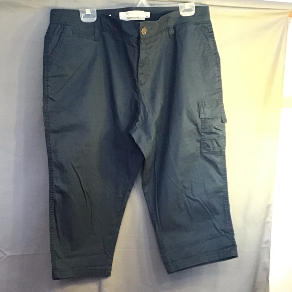 SONOMA - MIDRISE women’s mid-rise capris sz 16P blue